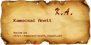 Kamocsai Anett névjegykártya